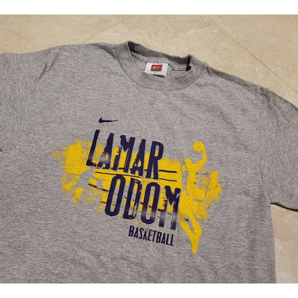 VTG NIKE Lamar Odom Mens S Small NBA Basketball Just Do It Graphic T Shirt